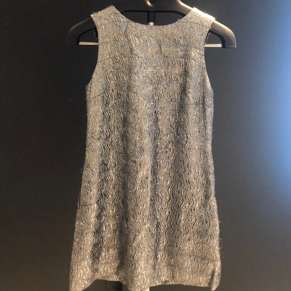 Shoshanna Party Dress Silver approx size 2/4